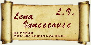 Lena Vančetović vizit kartica